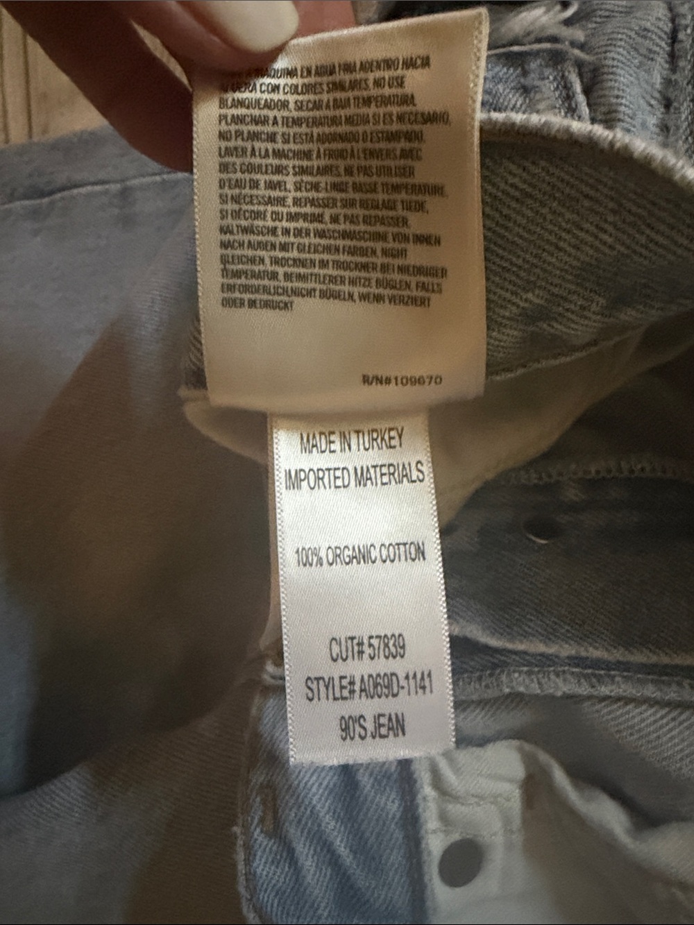 Agolde 90’s Mid Rise Loose Fit Jeans Size 29 Light/mid Wash - Picture 5 of 12